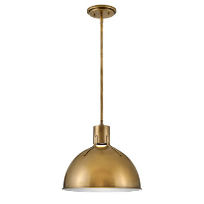Clendon 1-Light Dimmable Metal Dome Pendant