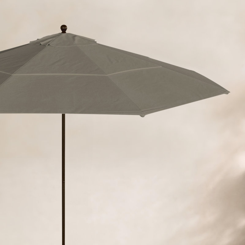 Delora 132'' Market Umbrella, Taupe- Pacifica, Black