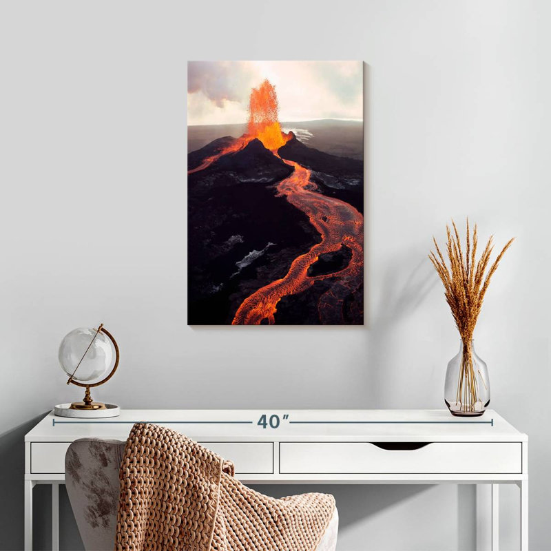 Éclosion du volcan Alvord Kilauea, H 24 po x l 16 po