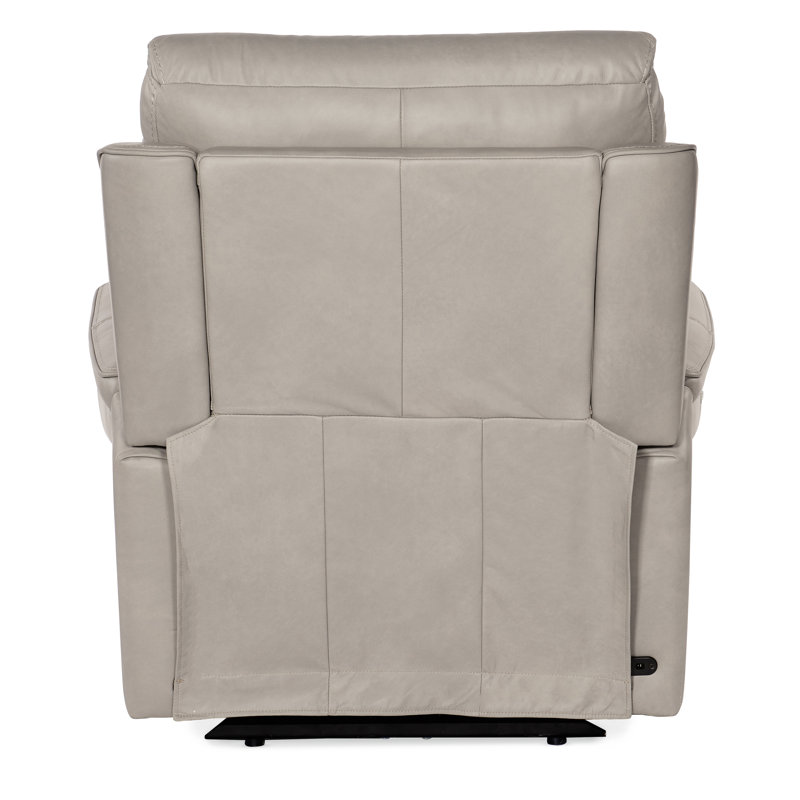MS Recliner, Beige Genuine Leather