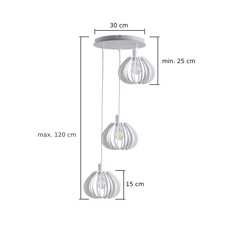 Parma 3 - Light White Cluster Pendant