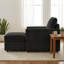 Ensemble de chaise longue, fauteuil modulaire et repose-pieds rembourrés en velours côtelé l 55 po-995086087