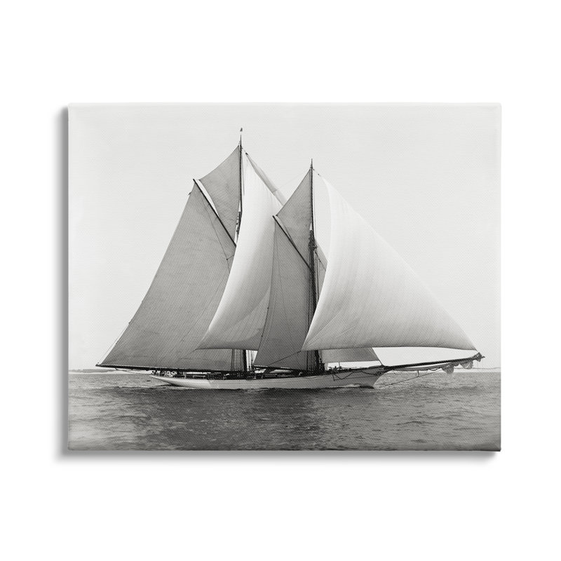 «Au-467», toile «Majestic Ship Ocean» sur toile par Graffi * Tee Studios, peinture, H 16 po x l 20 po x P 1,5 po