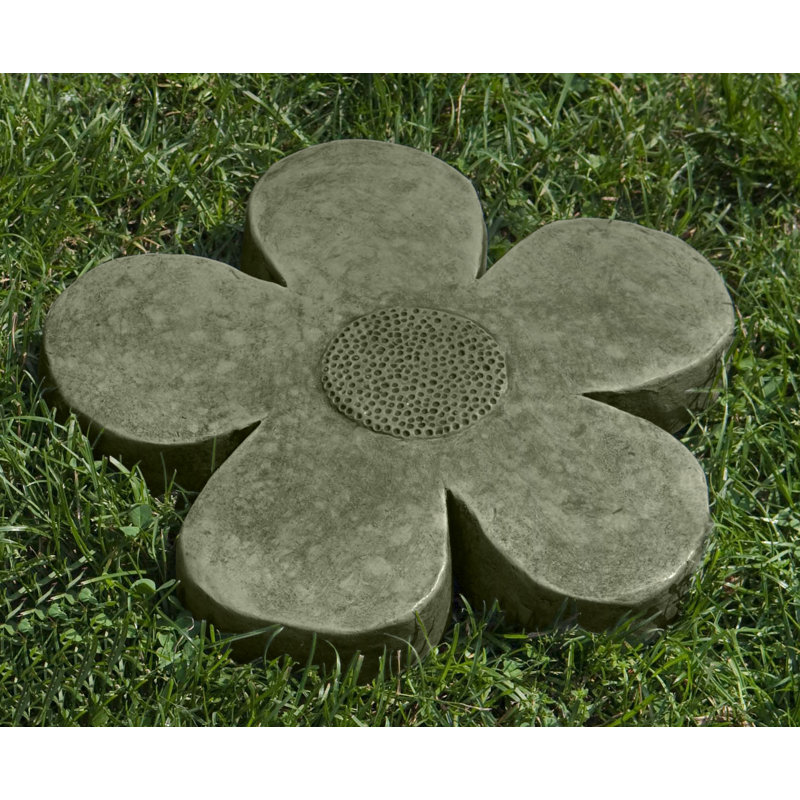 Flower Power Stepping Stone, 2" H x 15.5" W x 15.5" D, Copper Bronze