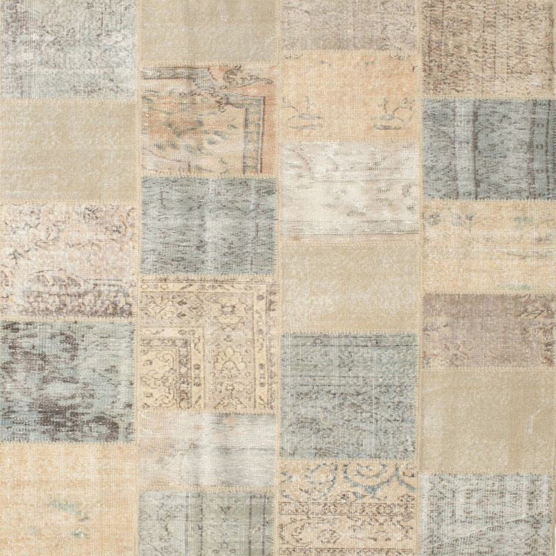Tapis beige contemporain, Carré 5 pi