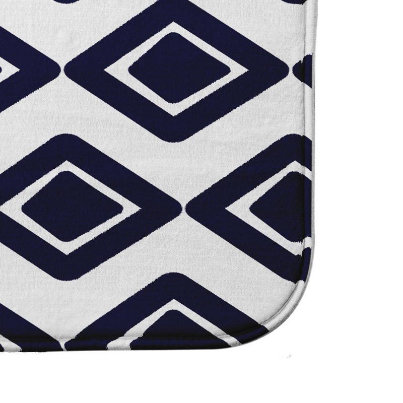 Tapis de bain Grantville, L 17 po x L 24 po, Bleu marine