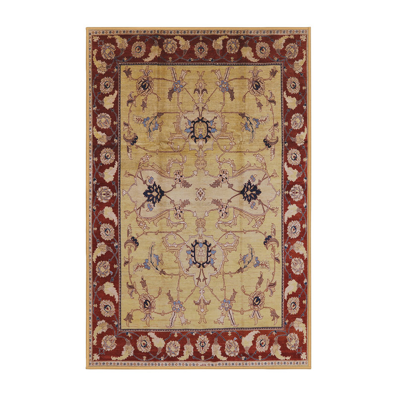 Tapis oriental rouge / beige Virgo, Rectangle 5 pi x 7 pi