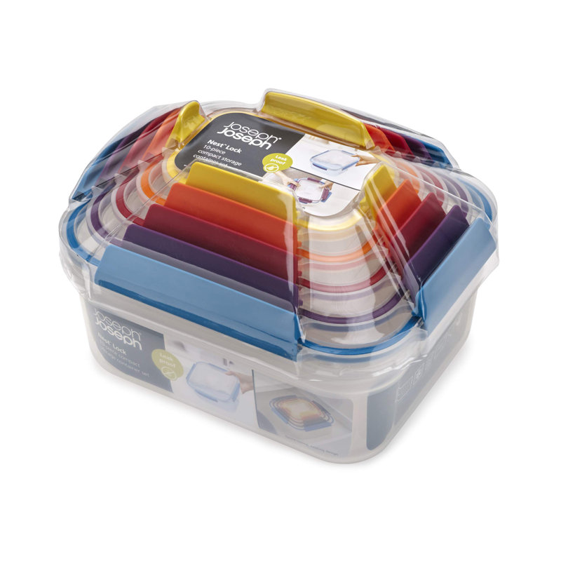 Multicolor BPA-Free Plastic Nesting Food Storage Container Set