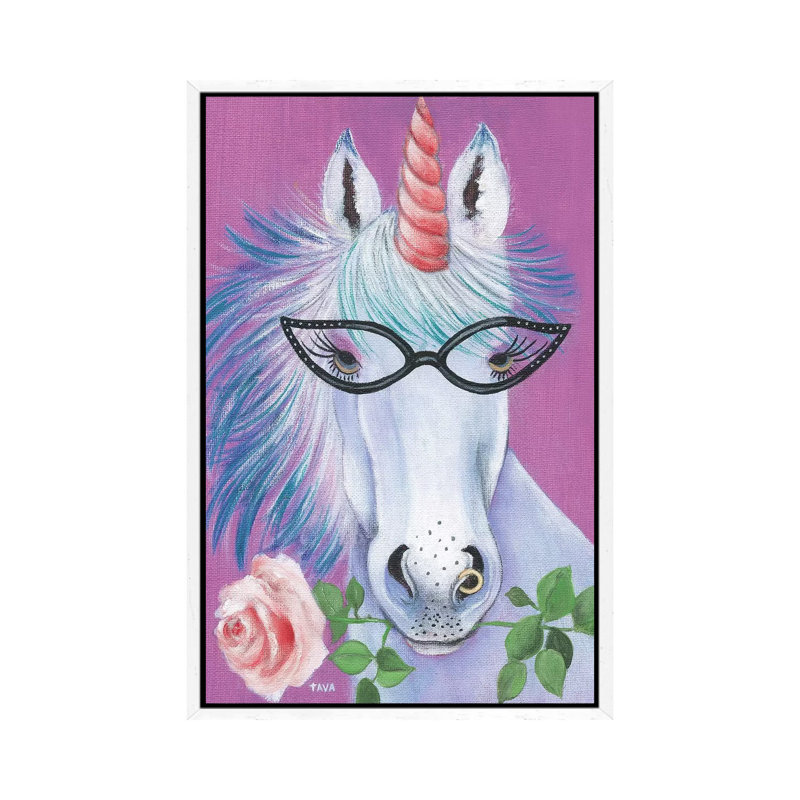 Unicorn III by Tava Studios - Gallery-Wrapped Canvas Giclée on Canvas, White Framed, 66.04 cm H x 45.72 cm W