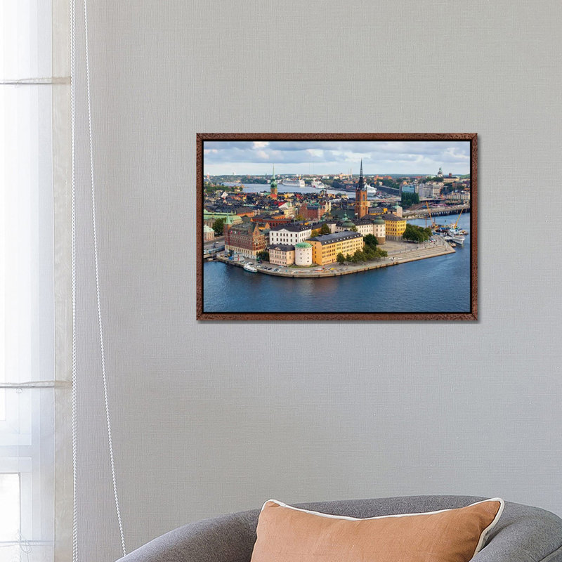 Stockholm Sweden 1 Piece Wall Art on Canvas, 66.04 cm H x 45.72 cm W, Classic Wood Floater Frame