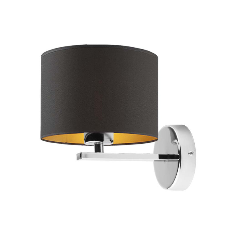 Woodberry Swing Arm Sconce, Black, Chrome