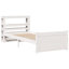 Bed Frame With Headboard Without Mattress White-1379077430