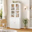 Armoire avec bibliothèque H 73,2 po x l 31,5 po avec portes en verre et 6 tablettes de rangement-320088708