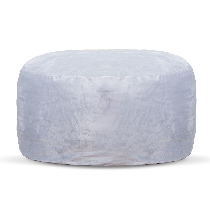 Ava 4ft Velvet Giant Compression Foam Chair, Gray Velvet 