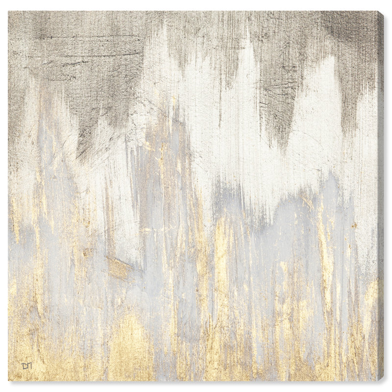 Golden Caves - impression sur toile tendue, H 30 po x l 30 po x 1,5 po