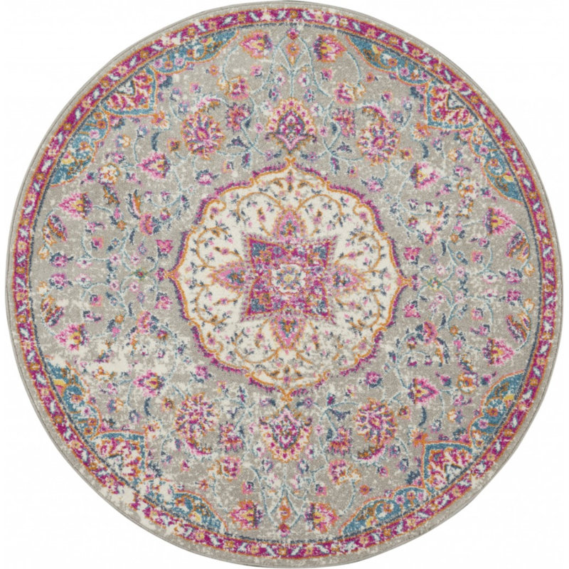 Doynton Oriental Indoor Rug, Round 4'