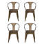Fauteuil avec dossier à latte de métal Natascha-21415321