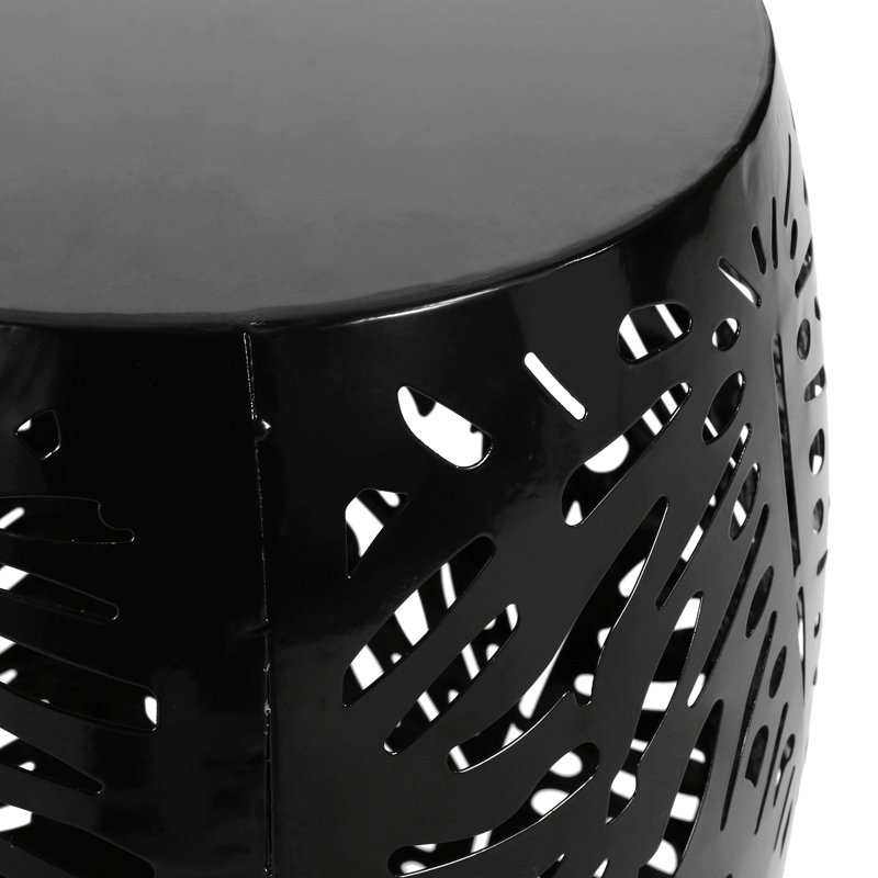 Metal End Table -Large, Black