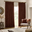 Heavy Chenille Room Darkening Pencil Pleat Curtains-185283816-185283817