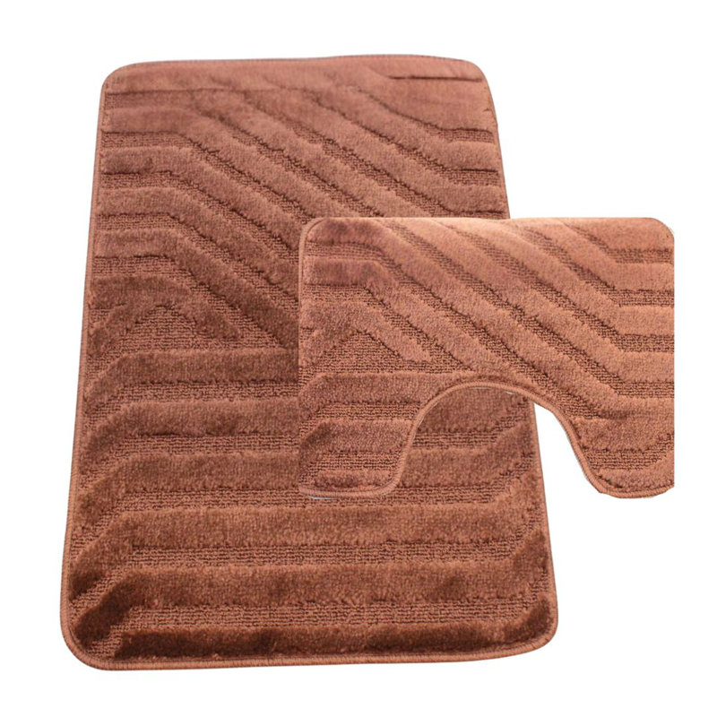 Polypropylene Plastic Bath Mat, Brown