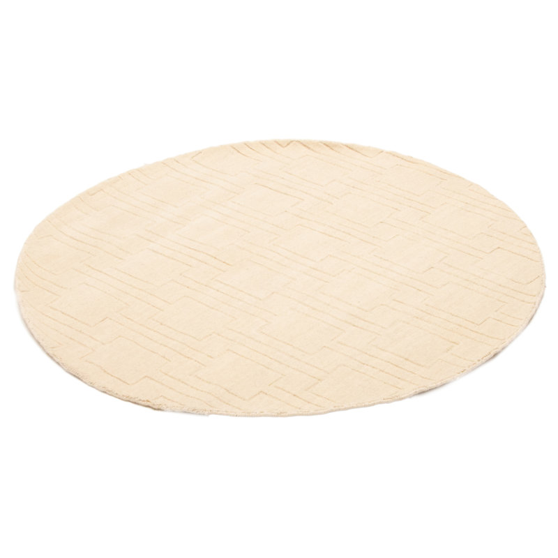 Tapis crème Kashkuli Gabbeh 5 pi 0 po x 5 pi 0 po