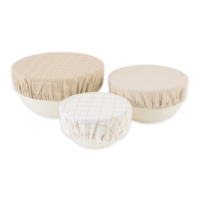 Ensemble de 3 assiettes à vaisselle en coton réutilisables Design Imports, Gris