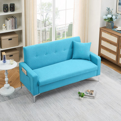 Canapé moderne de 57 po avec coussins décoratifs et rangement 57 po