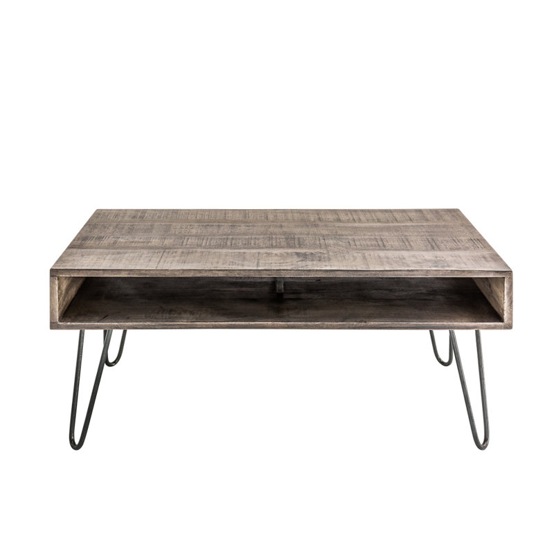 Theodora Coffee Table with Storage, Grey