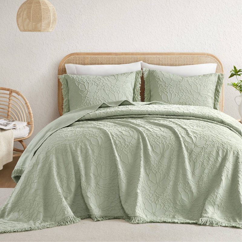 3PCS Bedspread Set, Queen Coverlet / Bedspread + 2 Additional Pieces