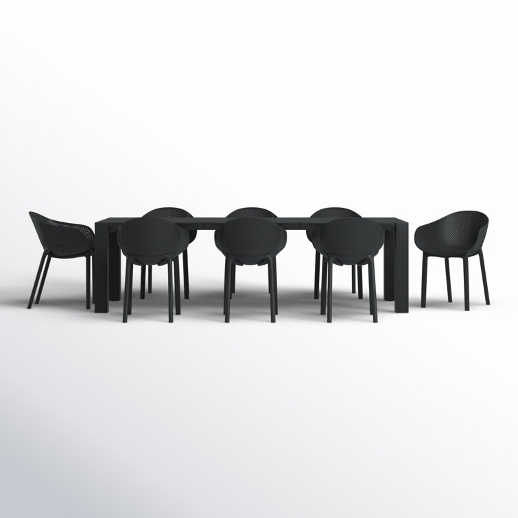 Farrah 8 - Person Patio Dining Set with Extendable Rectangular Table