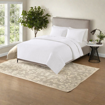 Ensemble de literie réversible pour très grand lit, microfibre douce, design moderne blanc pour le confort de la maison