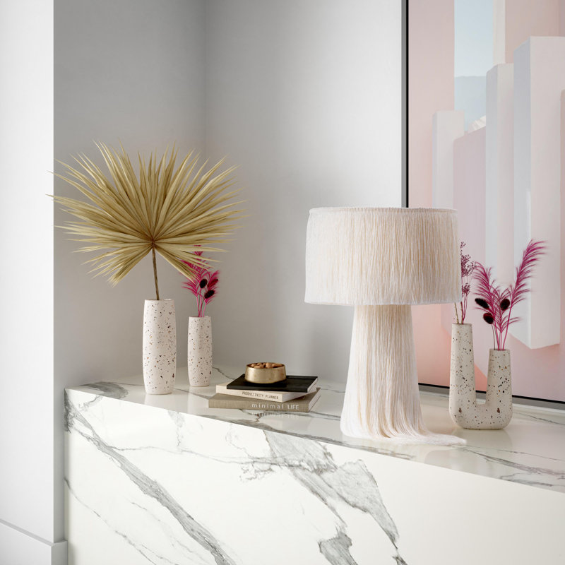 Fabric Table Lamp, Cream