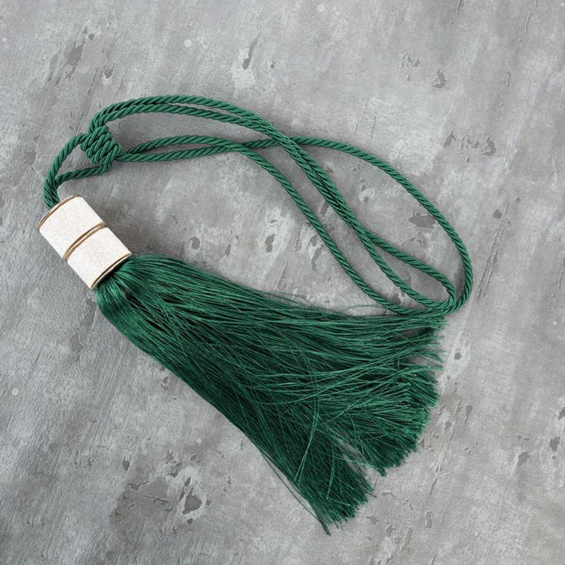 Zeba Fabric 32cm Curtain Tieback, Green