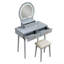 Ensemble de coiffeuse avec miroir et tabouret-130149719