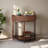 31.5" Solid Wood Console Table,unique Half Moon Design End Table With 2 Storage Drawers And Bottom Shelf-1989749636
