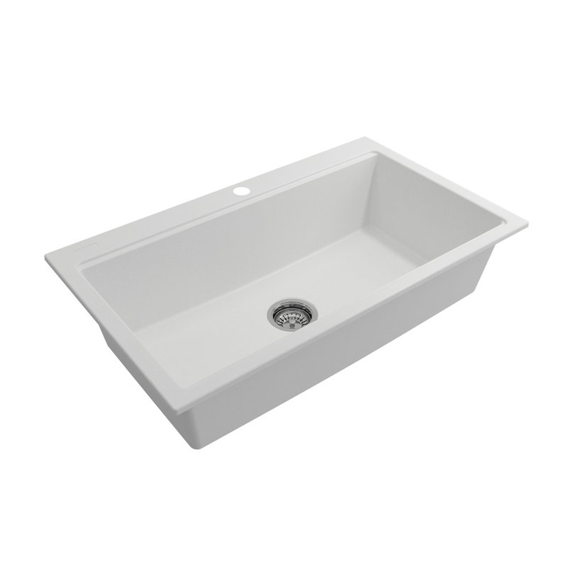 Baveno Lux 34'' L Single Basin Kitchen Sink