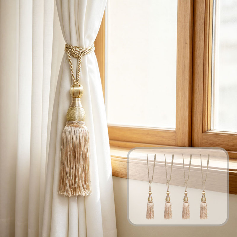 MEISIMENGSHA European Style Curtain Tiebacks, 4-Pack