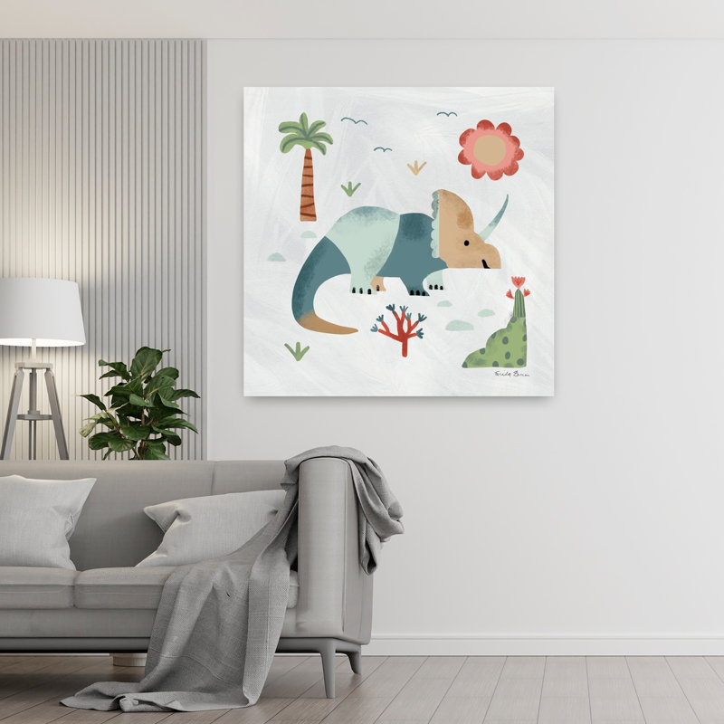 Dino Fun III, art contemporain de paysage de cactus contemporain, H 48 po x l 48 po
