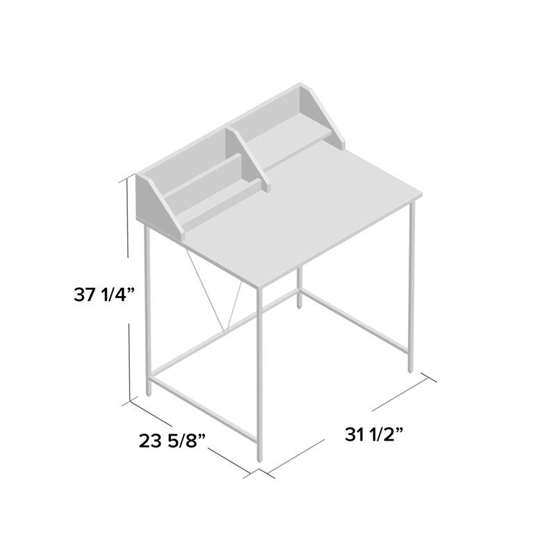 Bureau Morgane, Blanc / Rose