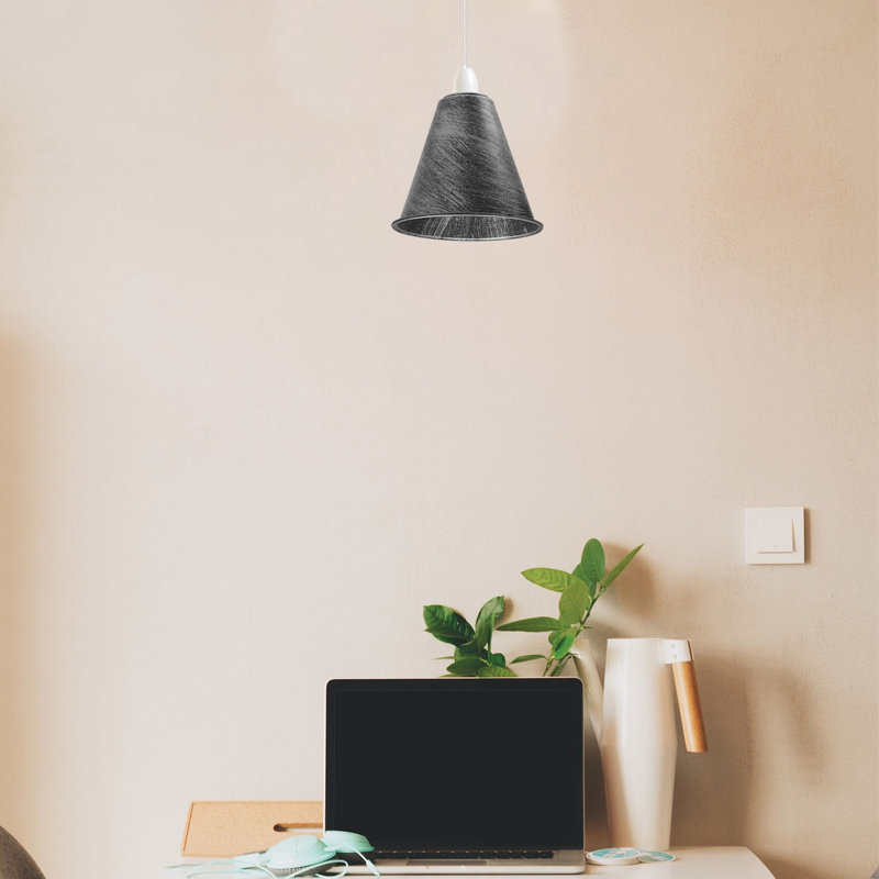 Khinvasara 17cm H Metal Empire Pendant Shade ( Uno ), Brushed Silver