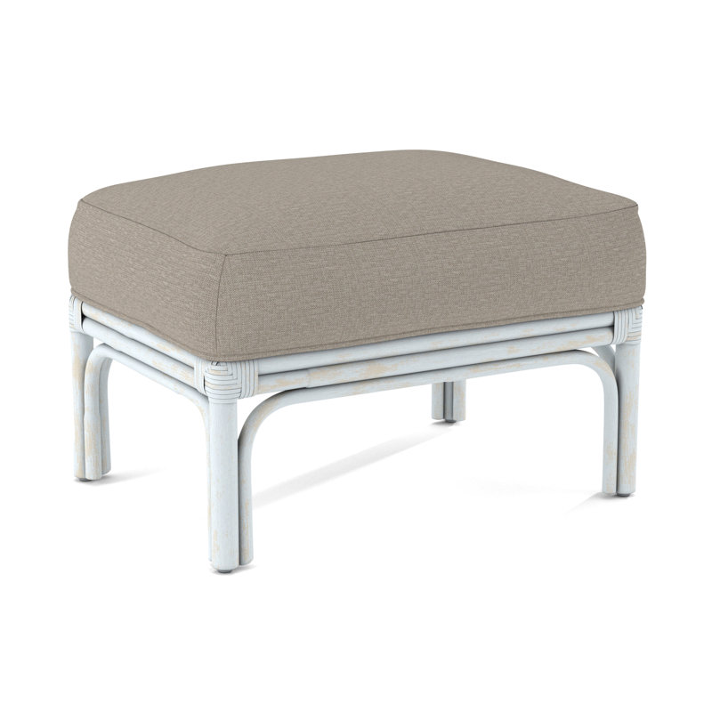 Boca Ottoman, Brown Geometric, 0456-33, Bisque