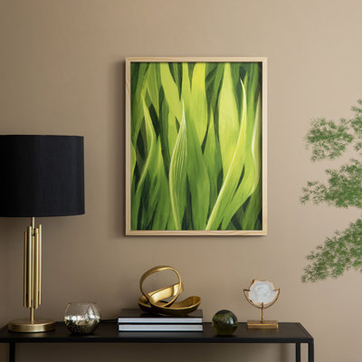 «Blades of Grass II», reproduction encadrée - bois massif