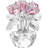 Pink crystal rose bouquet figurine