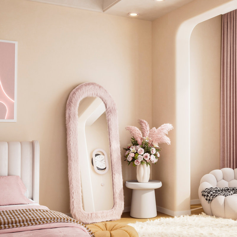 Miroir pleine grandeur rose