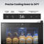 Compact 60-Can Beverage Cooler With Double Glass Door –  34°F to 54°F Mini Beverage Fridge For Beer, Soda & Wine, Adjustable Shelves, Led Interior Light, Quiet Energy Saving Cooling Beverage Refrigerator