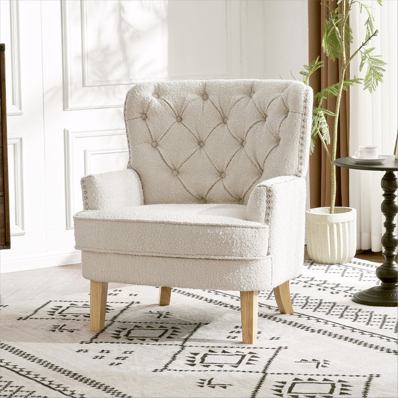 Fauteuil club 29,5 po Marterius, Tissu beige