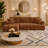 Classic Boneless L-shaped Chenille Fabric Upholstered 3-Seater Sectional Sofa with Two Pillows-735273538-735273541