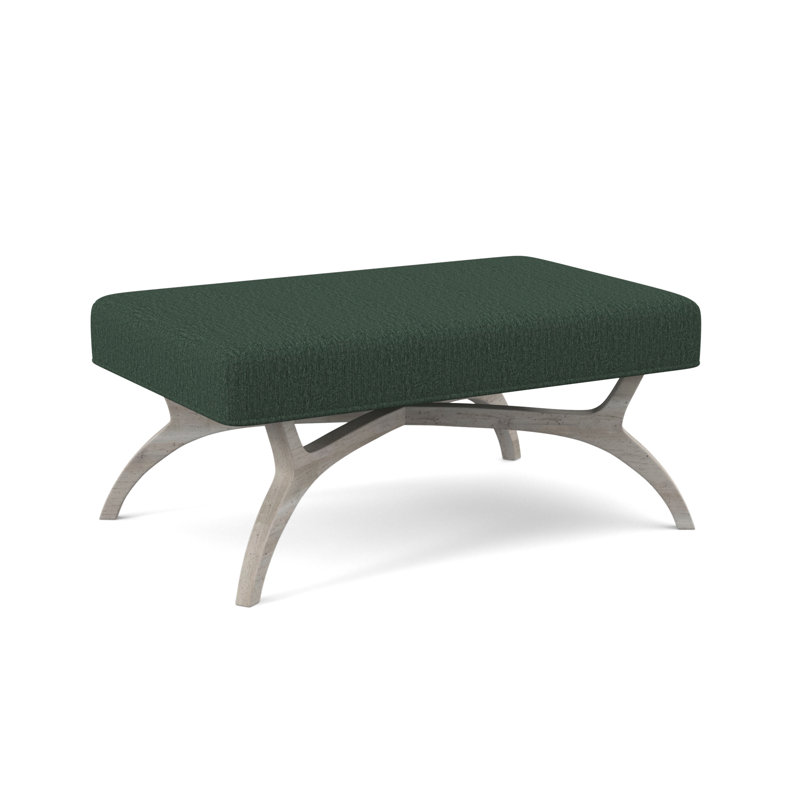Ansel Upholstered Bench, Bisque, Filigree Ivory