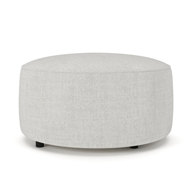 Murano Upholstered Ottoman, Monique Oyster Textured Chenille