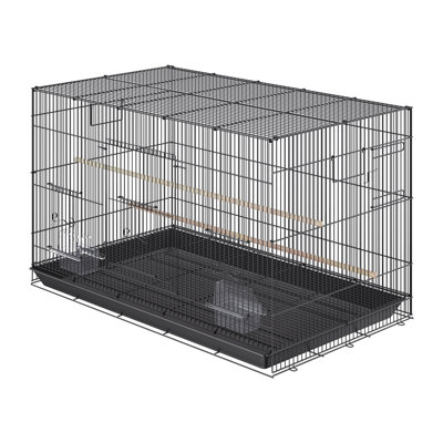 Cage à oiseaux 30 po en métal pour perruches et cockatiels avec support